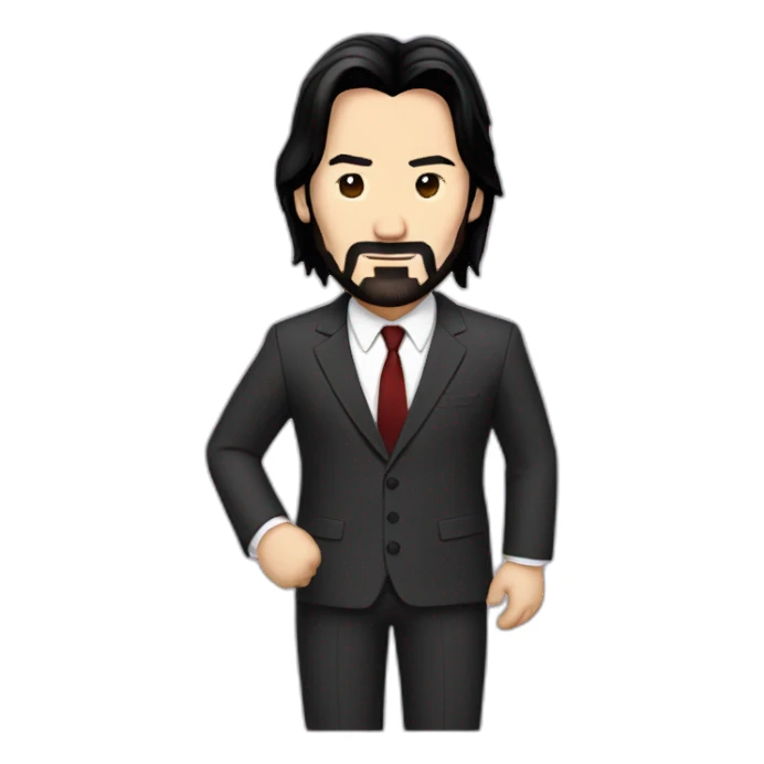 Keanu Reeves wearing a suit sticker