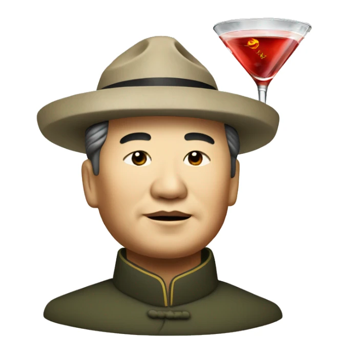 Mao Zedong with Martini sticker