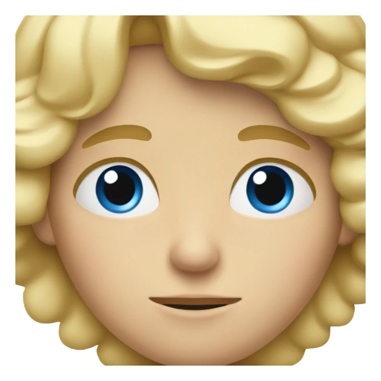 A sleepy blonde boy with blue eyes sticker