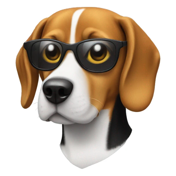 Beagle wearing sunglasses sticker