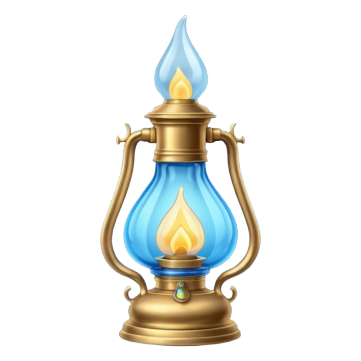 Oil lamp blue sticker