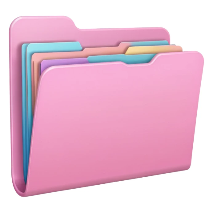 simple mix pink folder sticker