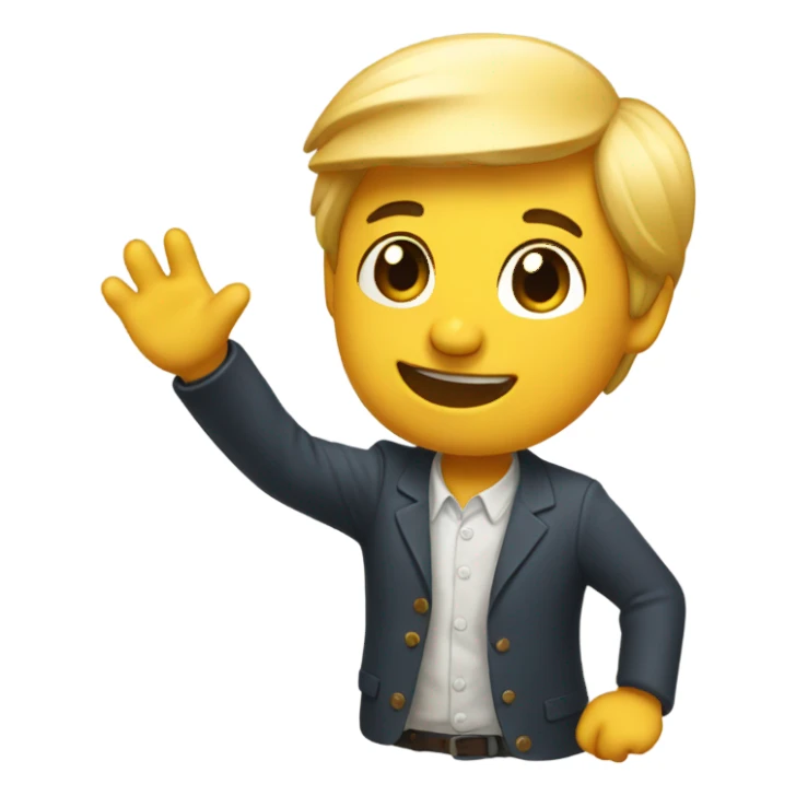 Aprill waving sticker