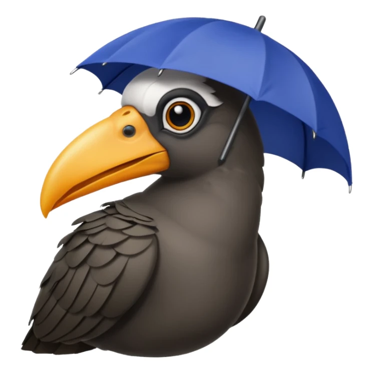 Umbrella bird sticker