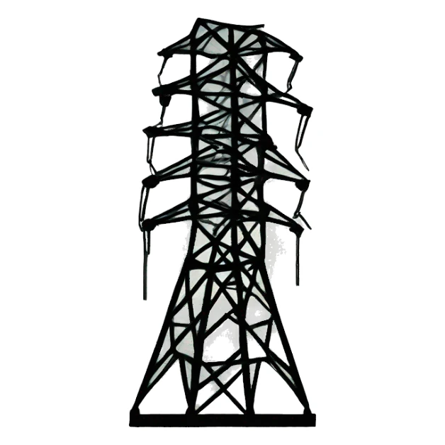 electricity pylon small sticker