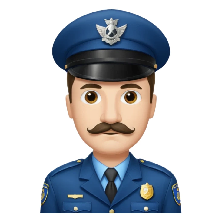 policeman with hitler moustache sticker