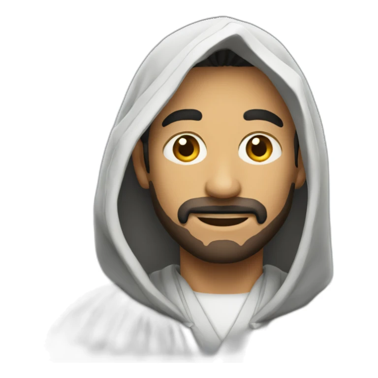 a man wearing a bisht sticker