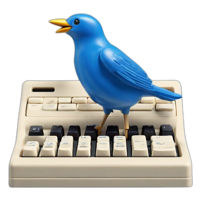 blue-bird-on-keyboard sticker