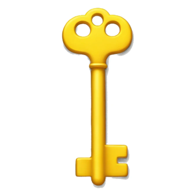 The key is yellow sticker