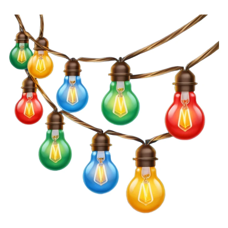 Foco de luces navideñas sticker