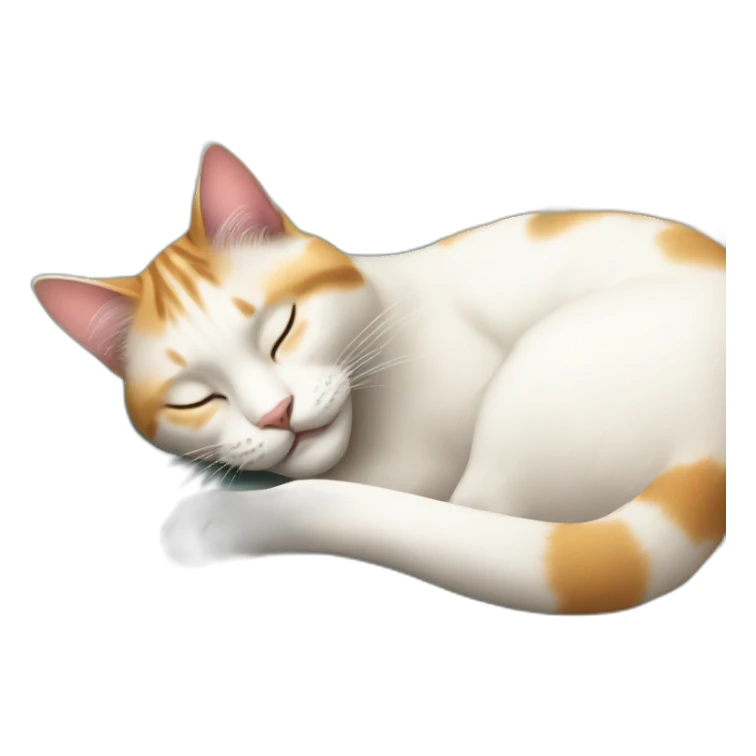 Great cat sleeping on the table sticker