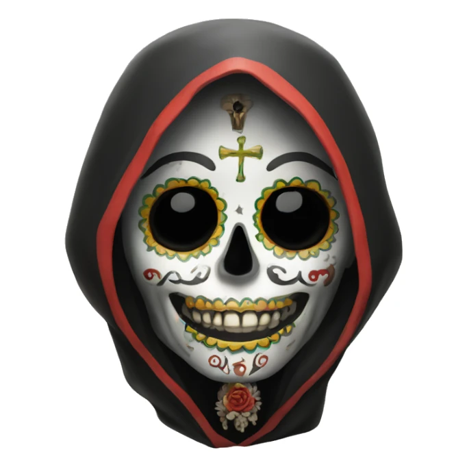 santa muerte smiling sticker