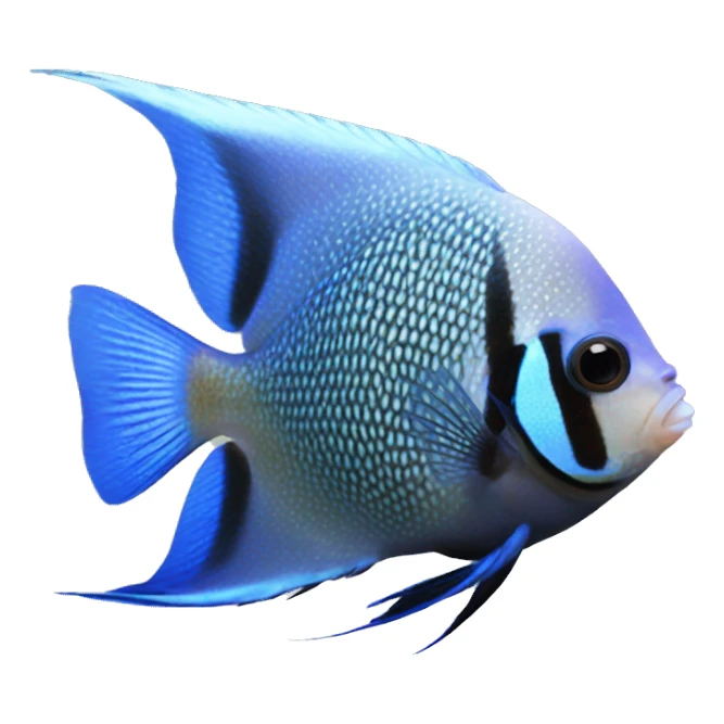 Smokey Blue freshwater Angelfish sticker
