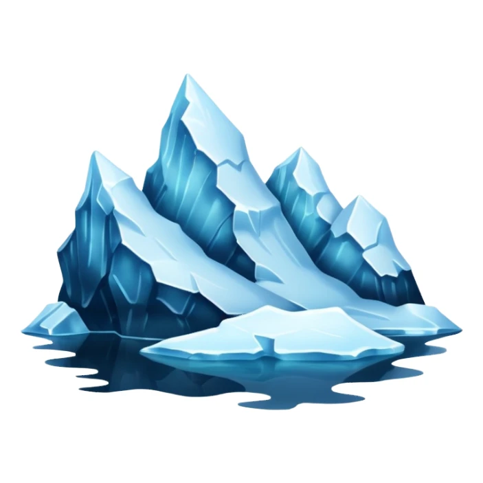 An iceberg, black sticker