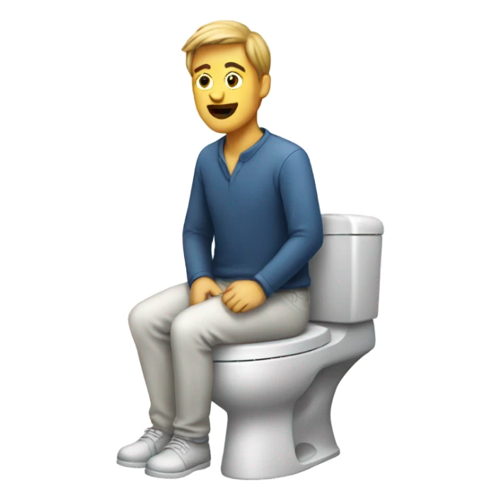 Man in toliet sticker