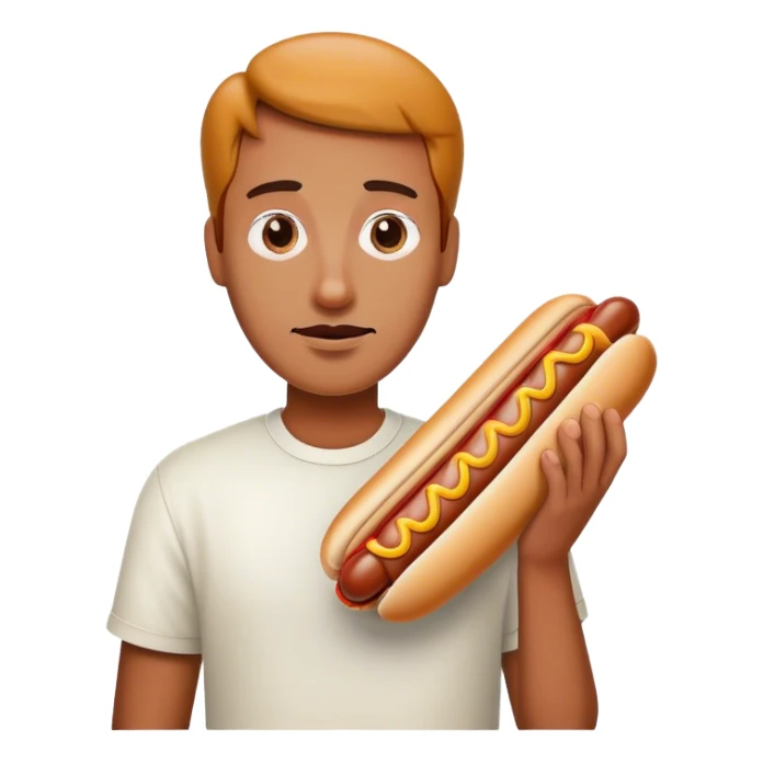 gripping hotdog sticker