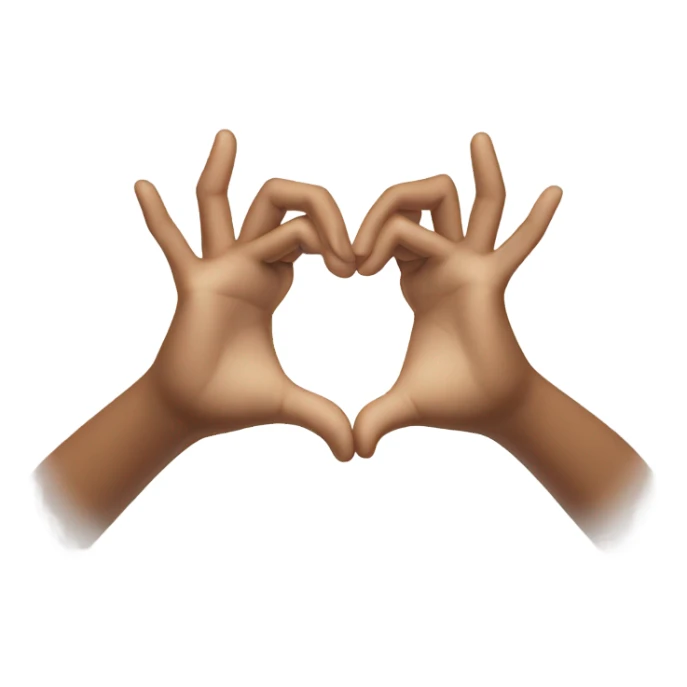 Hand making a heart with the fingers sticker