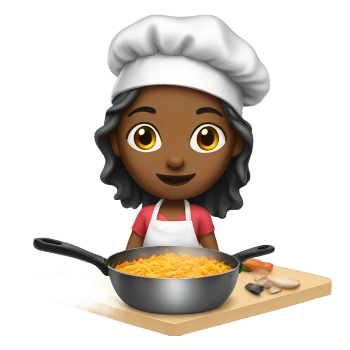 Girl cooking  sticker