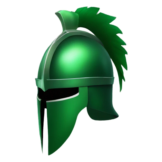 green knight helmet with visor sticker