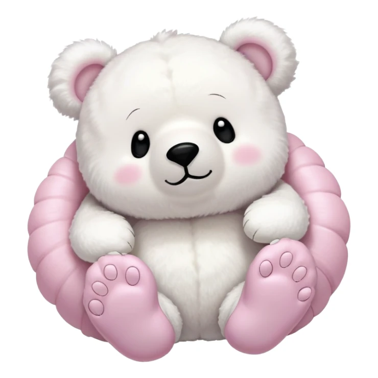a-fluffy-toy-teddy-with-a-light-pink-colored-shell-and-ears-and-a-big-white-face-and-round-white-bear-feet,-with-a-cute-black-closed-eyes-and-mouth sticker