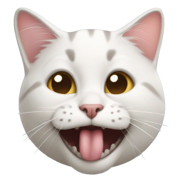 Cat strike out the tongue sticker