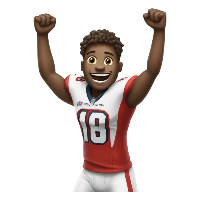 Football player celebrating  sticker