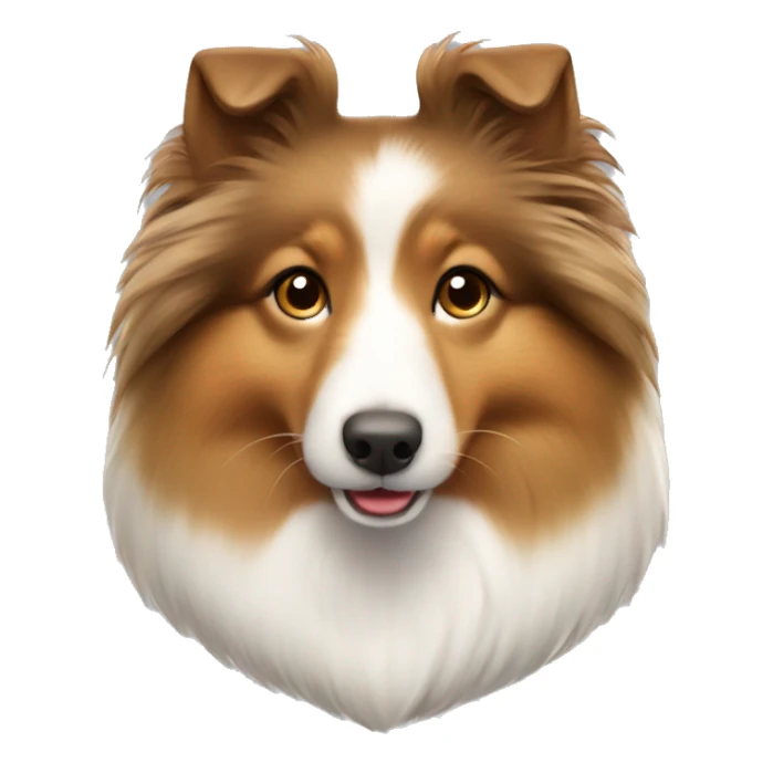 Shetland sheepdog heart sticker