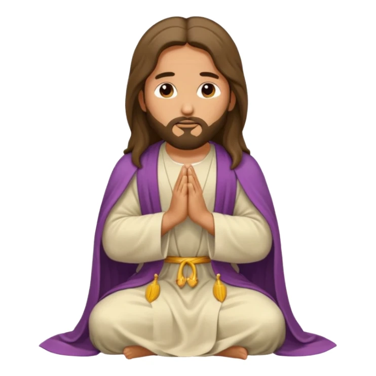 Jesus praying on one knee sticker