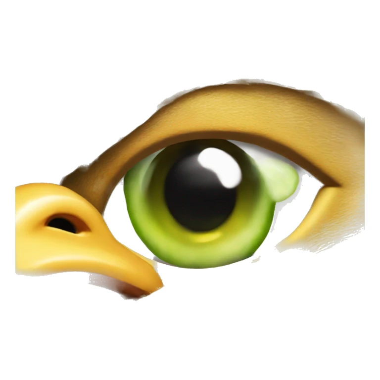 Chicken with cucumber on eyes sticker