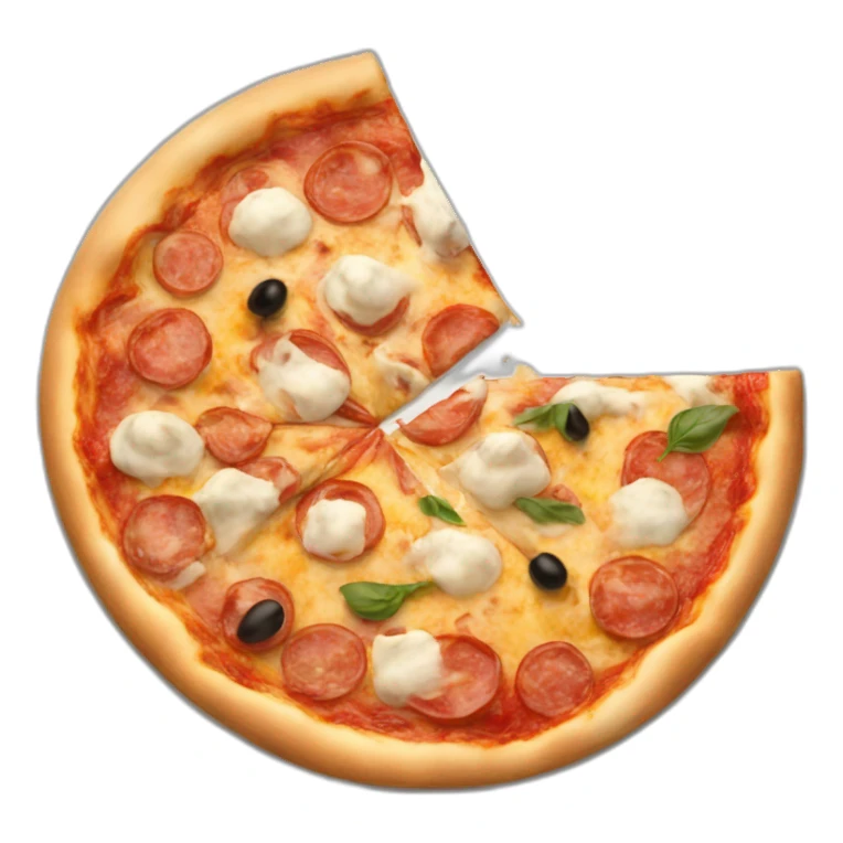 pizza in transparent backgroung sticker