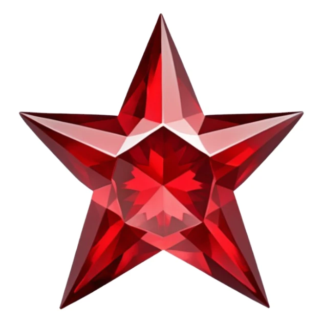 Dark Red jewel star  sticker