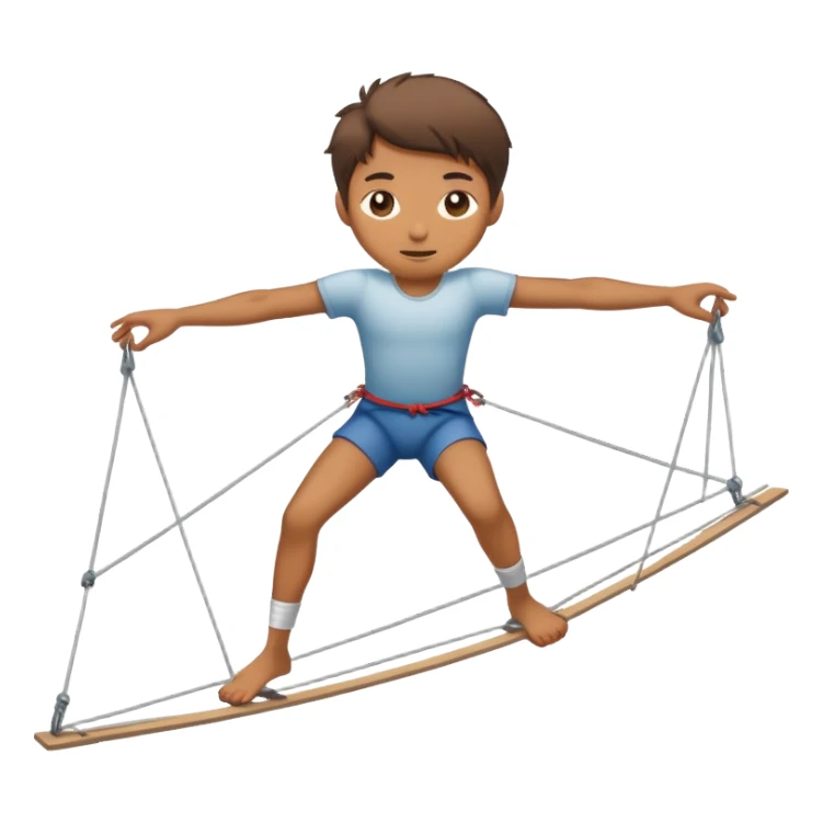 person on tightrope
 sticker