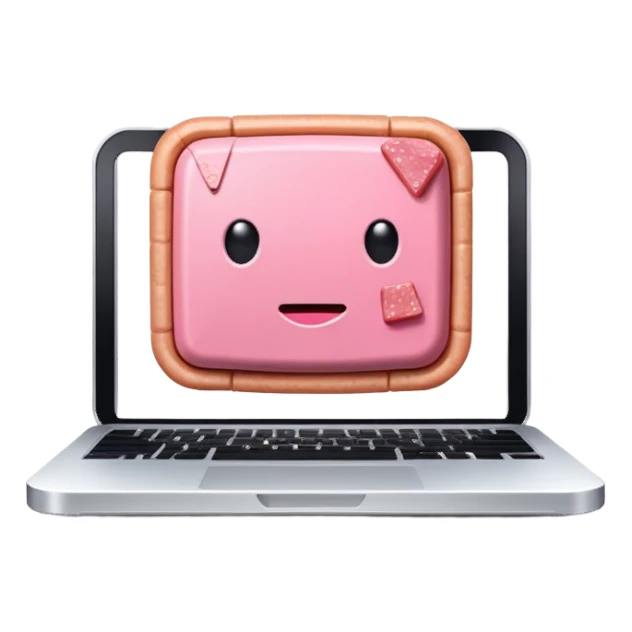 computer made of spam meat sticker