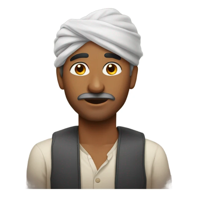 Indian man in a red house sticker