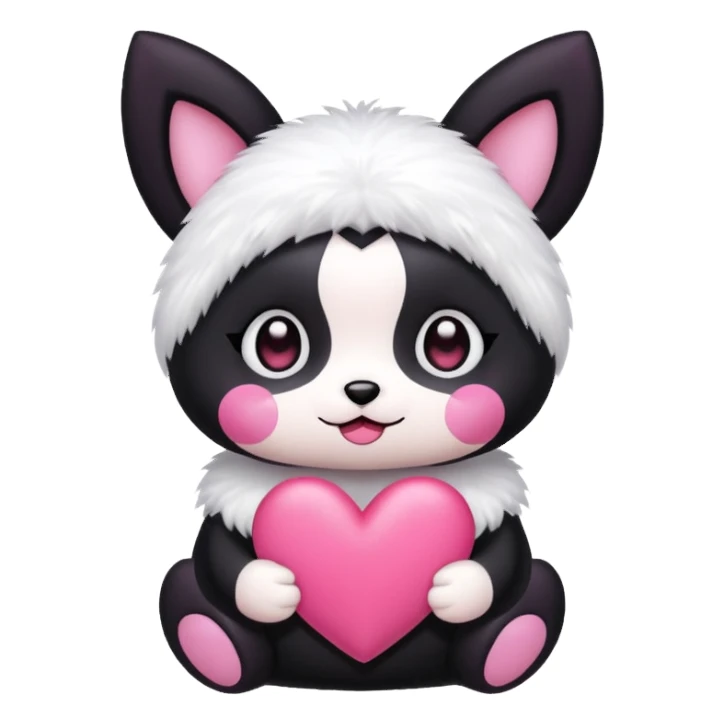 Kuromi with heart sticker