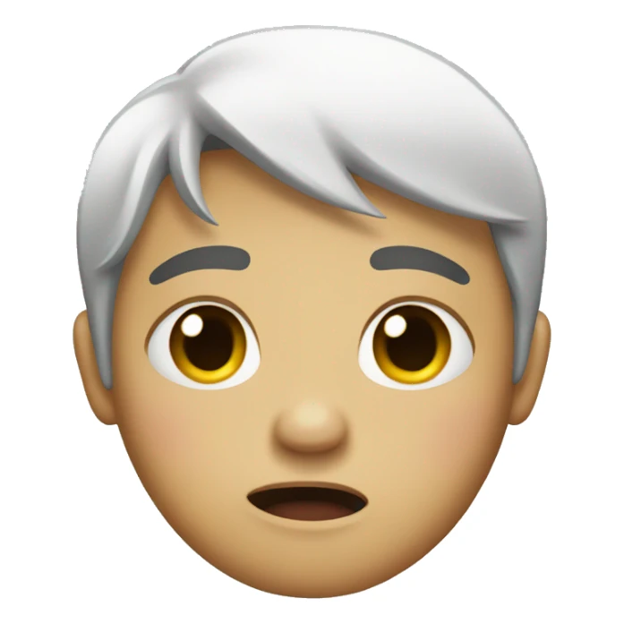 Cute face with a little cry sticker