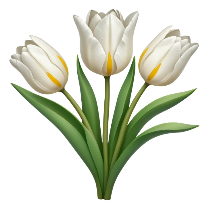 Ramo de tulipanes blancos sticker