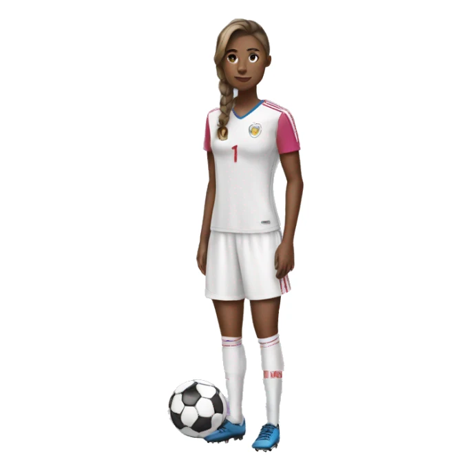 soccer player wearing a dress sticker