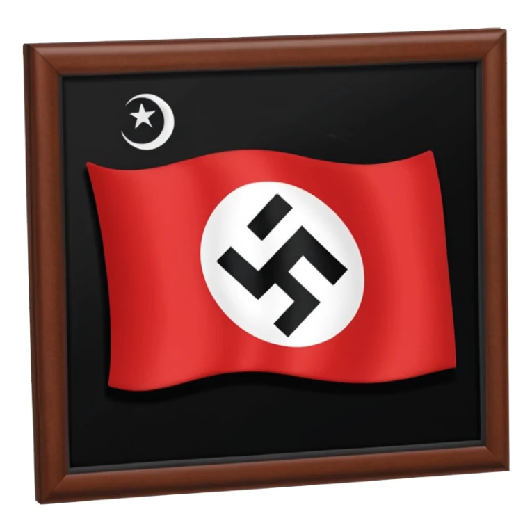 Nazi flag and Türk flag mix sticker