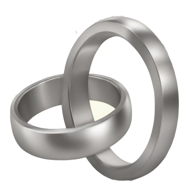 Interlocked weddings marriage "two rings" sticker