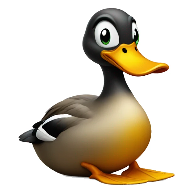 Duck blowing kiss sticker