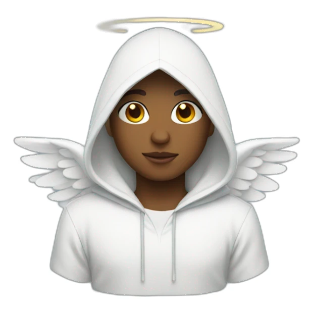 angel with hood with halo sticker
