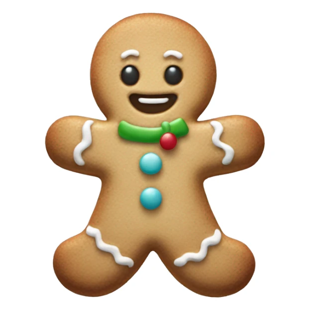 Pastel Christmas gingerbread cookie sticker