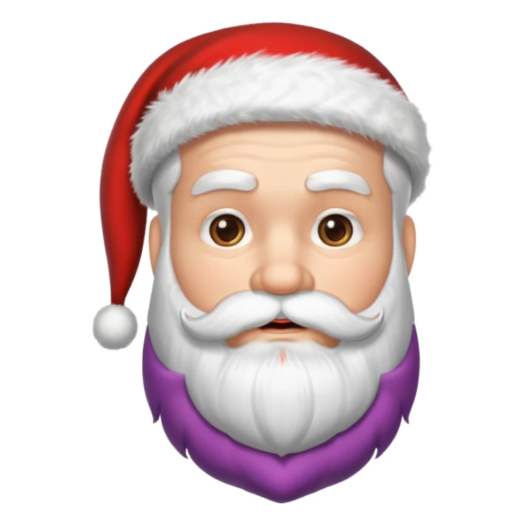 Un père noël avec une barbe multicolore sticker