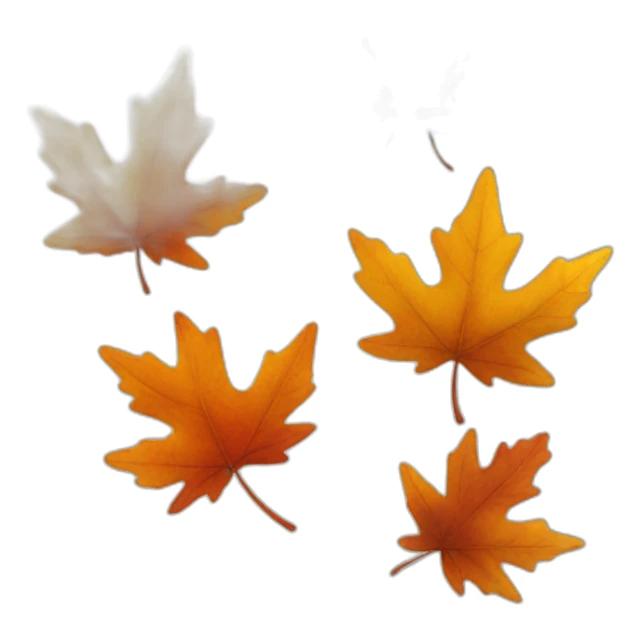 autumn leaves flying sticker