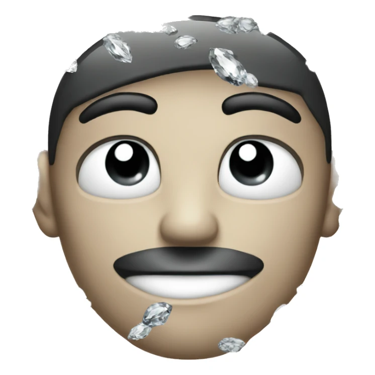 diamond with black and white  sticker