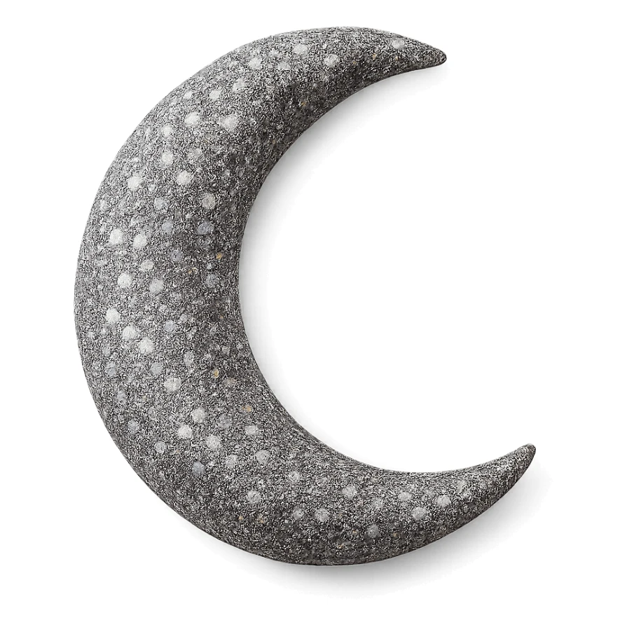 glittery crescent moon object, shiny sticker