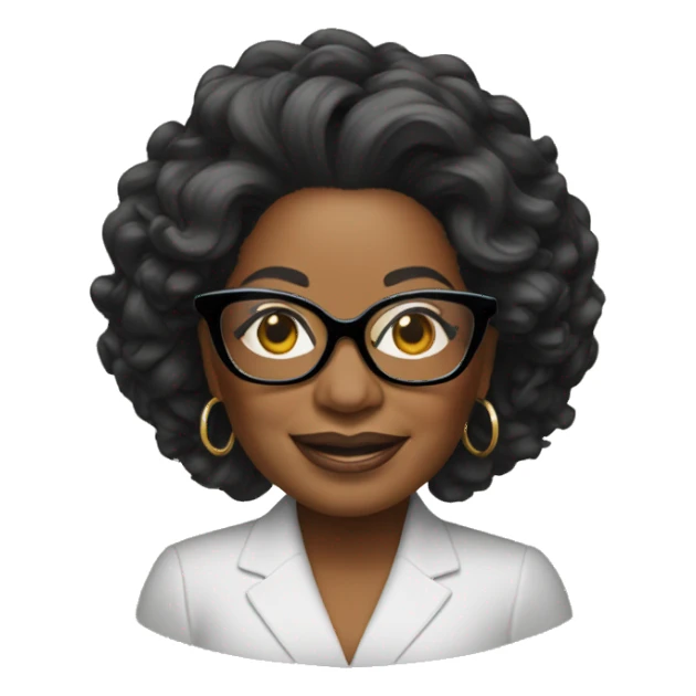 oprah winfrey with glasses sticker