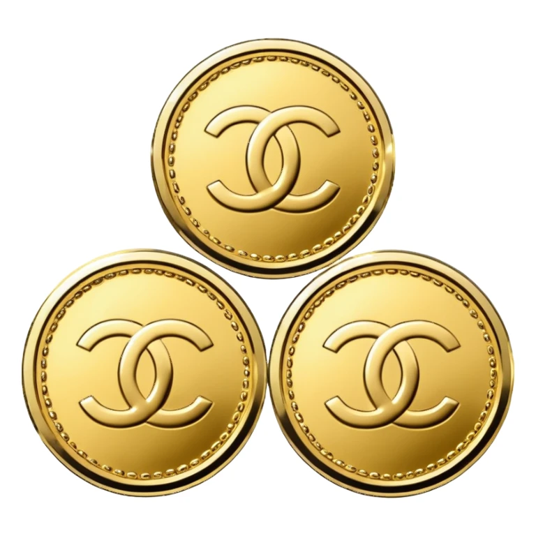 3 chanel coins sticker