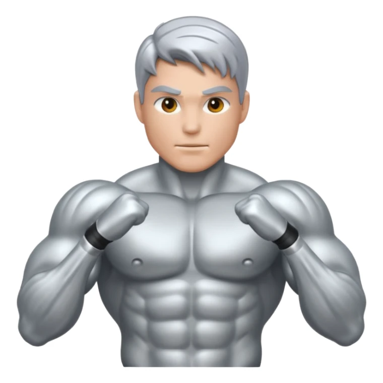 Muscler silver skin sticker